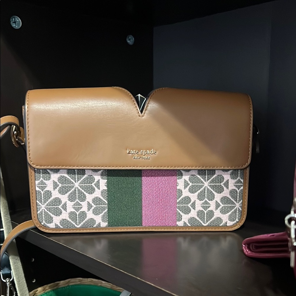 Kate Spade Brown and Pink Crossbody Bag